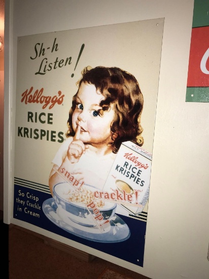 Kelloggs Rice Krispies tin sign