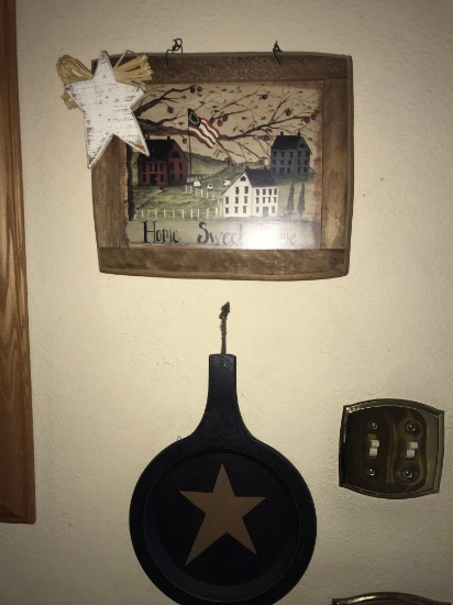 Home sweet home plaque/wooden Star plaque