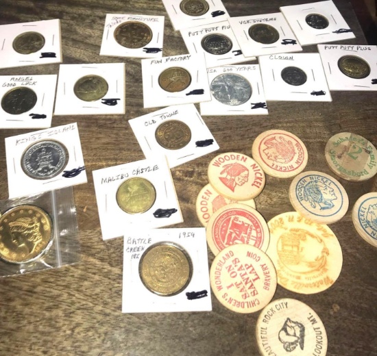 tokens/wooden nickels/twenty dollar repro