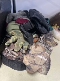 Assorted Camo clothes hats gloves pants miscellaneous