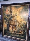 Brittini Artist Signed Spanish Galleon