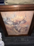 Framed signed Deer picture