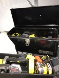 Kobalt tool box with assorted tape measures