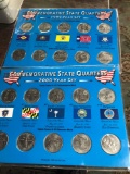 2- Commemorative state quarters 1999 and 2000