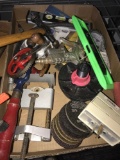 Assorted tools level/clamps/hammer