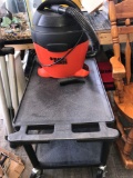 Nice rolling Luxor cart/table and Black/decker vacuum