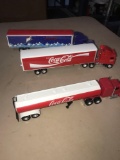 3- Coca-Cola Ertl Trucks 1/64 scale