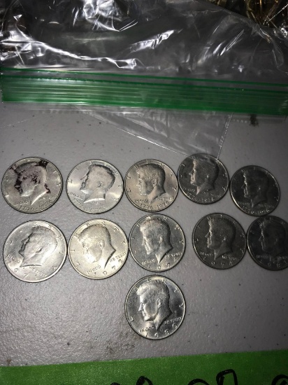 11- Kennedy Half dollars