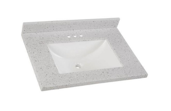 Home decorators collection 31 inch solid surface technology silver ash vanity top