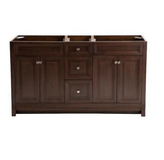 brinkhill 60x21x34 vanity in cognac