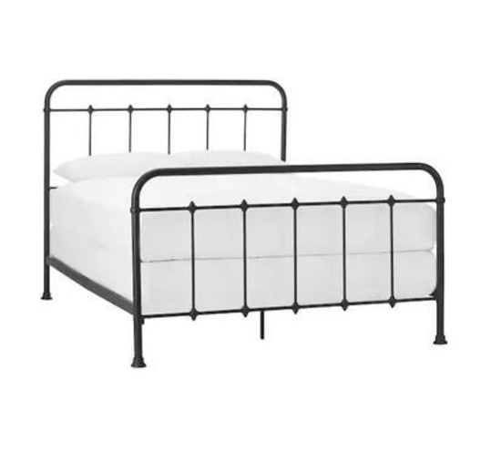black metal king bed
