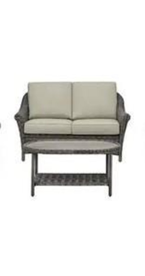 Chasewood four piece conversation set loveseat and coffee table Biscuit