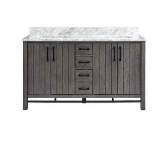 Stanbury 60 inch double sink vanity cashmere