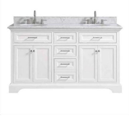 Windlowe 61 inch double vanity combo