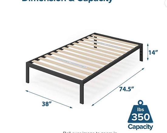 metal platform twin bed