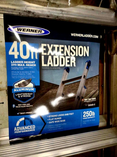 new Werner 40 foot extension ladder
