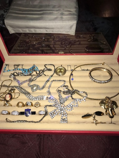jewelry box with costume jewelry