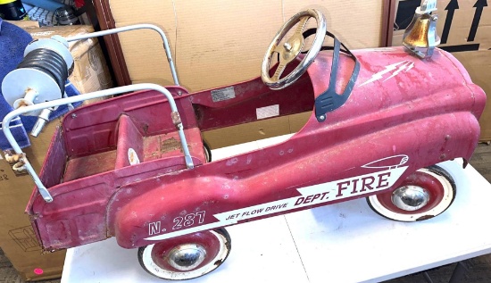 Burns, novelty, fire, truck, pedal car