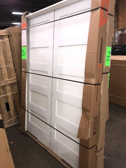 Krosswood double doors Whit 5 ft across 82 in high bring help to load