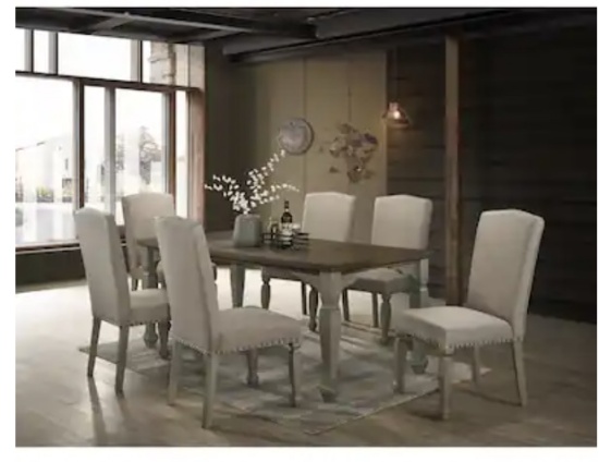 Round hill furniture dining table 6- chairs bring help to load