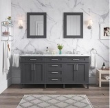 Sonoma 72 in dark charcoal bathroom vanity