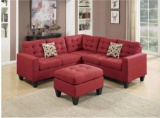 poundex one arm loveseat red