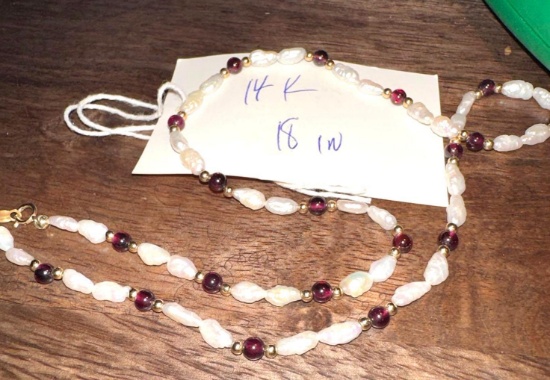 14 karat clasp 18 inch necklace