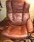 Ekornes stressless leather chair with swing table made in norway