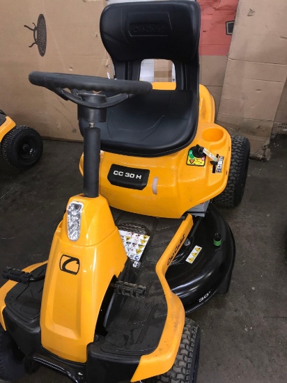 Cub Cadet CC 30 H gas powered riding lawn mower bring help to load