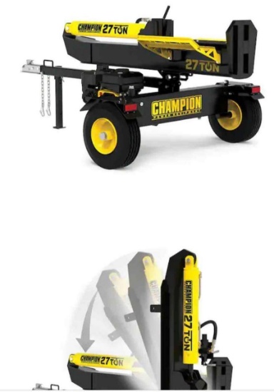 Champion power equipment 27 ton gas powered log splitter 100424 bring help to load