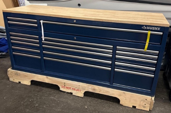 6ft Husky tool chest on wheels Blue