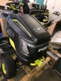 Ryobi 80V HP Brushless battery riding lawnmower with charger T42Li bring help to load
