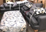 Sectional couch/ pillows with large ottoman bring help to load