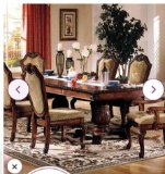 wayfair Liam dining table by Astoria Grand 46 x 64 dining room table with six chairs two leaves