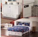 Nantucket Murphy Bed Cabinet, bed Drawer Base and memory foam