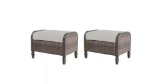 Windsor 2pk ottomans Brown