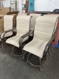six high dining patio chairs