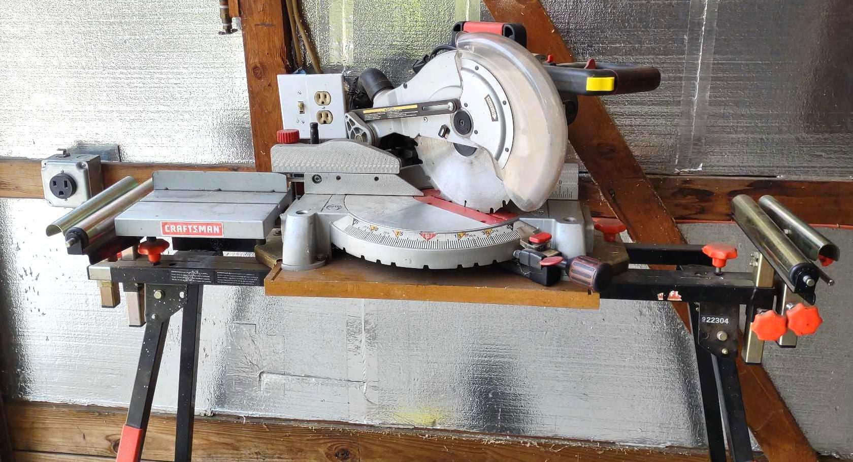 Craftsman miter saw on stand Proxibid