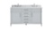 Aberdeen 60-in Dove gray bathroom vanity