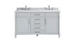 Aberdeen 60-in Dove gray bathroom vanity