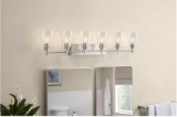 Hampton bay 6- light bath vanity light bring help to load