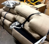 L shape brown sofa bring help to load