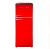 Galanz retro top mount red refrigerator bring help to load