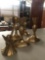 2- set of brass candle holders & angel