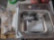 15x15 stainless sink with faucet