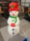22 inch Vintage Union Products Lighted Snowman Blow Mold
