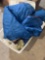 tote of blankets sleeping bag