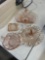 4 pieces of pink glass