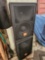 two JBL M pro speakers