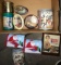 Box of advertising tins